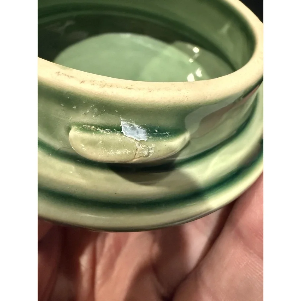 Bordallo Pinheiro Green Vine Leaf Teapot Portugal 6.5